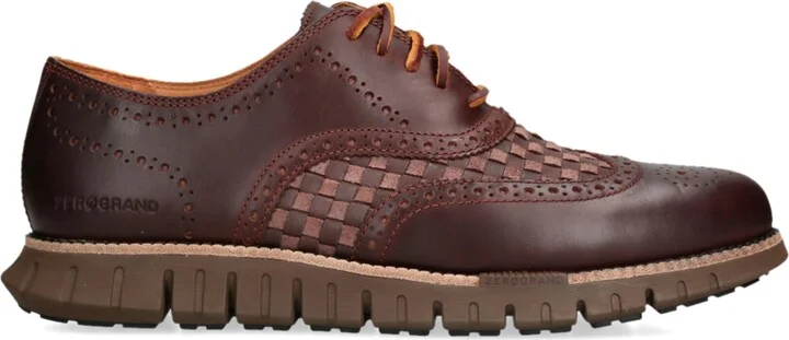 Cole Haan Woven Leather Zerogrand Wingtip Oxford Shoes