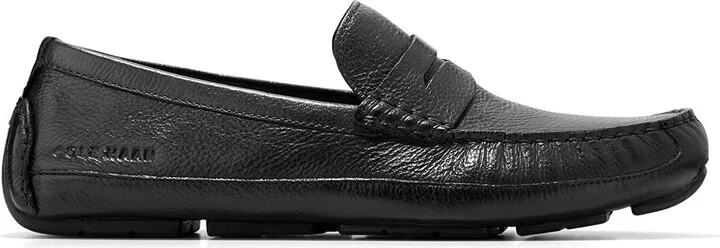 Cole Haan Wyatt Penny Driver Men's Shoes Black/Black : 10.5 D - Medium, Leather - Image 7