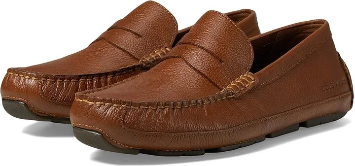 Cole Haan Wyatt Penny Driver Men's Shoes British Tan/Nicotine : 13 D - Medium, Leather