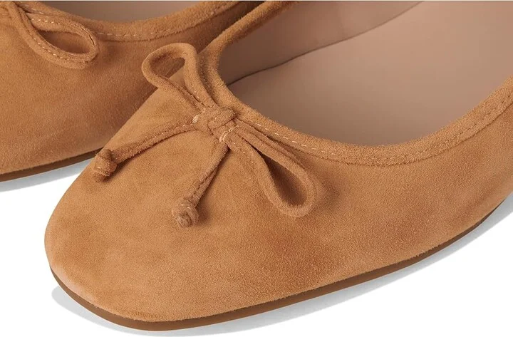 Cole Haan Yara Soft Ballet Women's Flat Shoes Biscuit Suede : 10.5 B - Medium, Leather - Image 7
