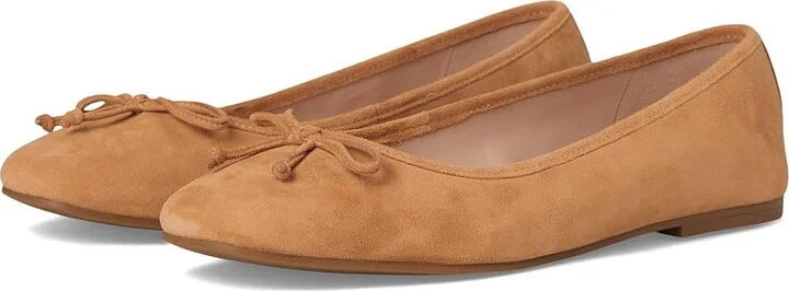 Cole Haan Yara Soft Ballet Women's Flat Shoes Biscuit Suede : 10.5 B - Medium, Leather