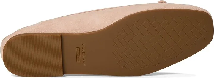 Cole Haan Yara Soft Ballet Women's Flat Shoes Cameo Rose Suede : 10 B - Medium, Leather - Image 3