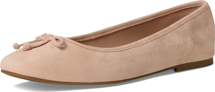 Cole Haan Yara Soft Ballet Women's Flat Shoes Cameo Rose Suede : 10 B - Medium, Leather - Image 5