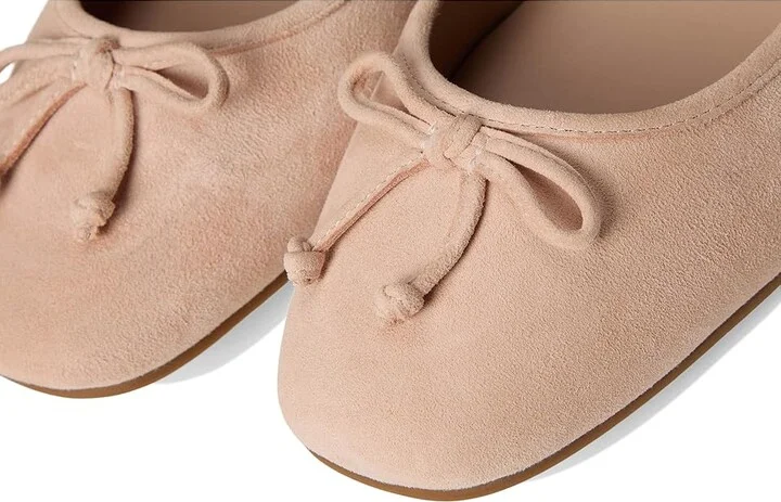 Cole Haan Yara Soft Ballet Women's Flat Shoes Cameo Rose Suede : 10 B - Medium, Leather - Image 7