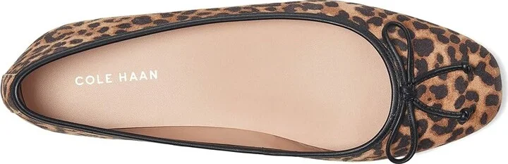 Cole Haan Yara Soft Ballet Women's Flat Shoes Leopard Print Suede : 9 B - Medium, Leather - Image 2