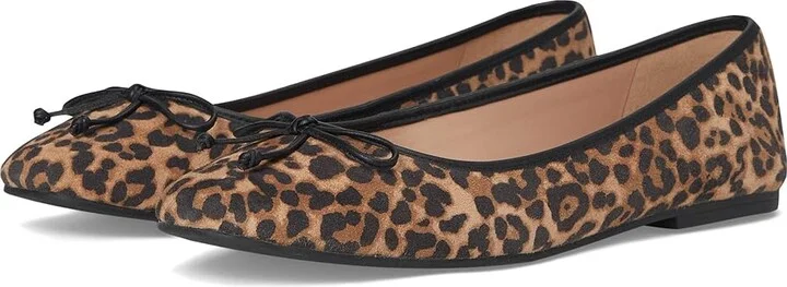 Cole Haan Yara Soft Ballet Women's Flat Shoes Leopard Print Suede : 9 B - Medium, Leather