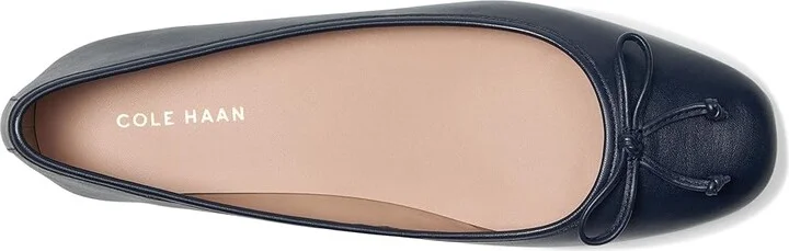 Cole Haan Yara Soft Ballet Women's Flat Shoes Midnight Moon Leather : 7 B - Medium - Image 2