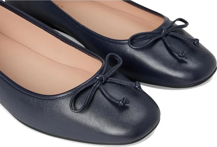 Cole Haan Yara Soft Ballet Women's Flat Shoes Midnight Moon Leather : 7 B - Medium - Image 7