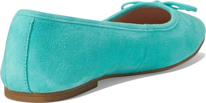 Cole Haan Yara Soft Ballet Women's Flat Shoes Pool Blue Suede : 8 B - Medium, Leather - Image 4
