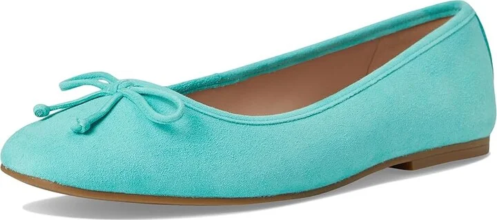 Cole Haan Yara Soft Ballet Women's Flat Shoes Pool Blue Suede : 8 B - Medium, Leather - Image 5