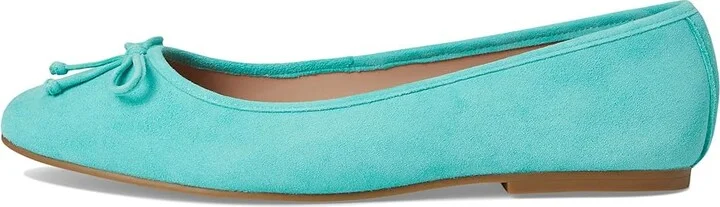 Cole Haan Yara Soft Ballet Women's Flat Shoes Pool Blue Suede : 8 B - Medium, Leather - Image 6