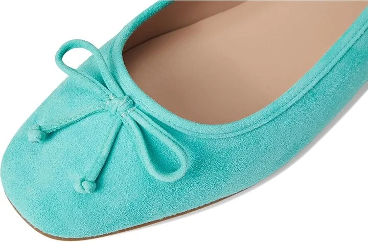 Cole Haan Yara Soft Ballet Women's Flat Shoes Pool Blue Suede : 8 B - Medium, Leather - Image 7