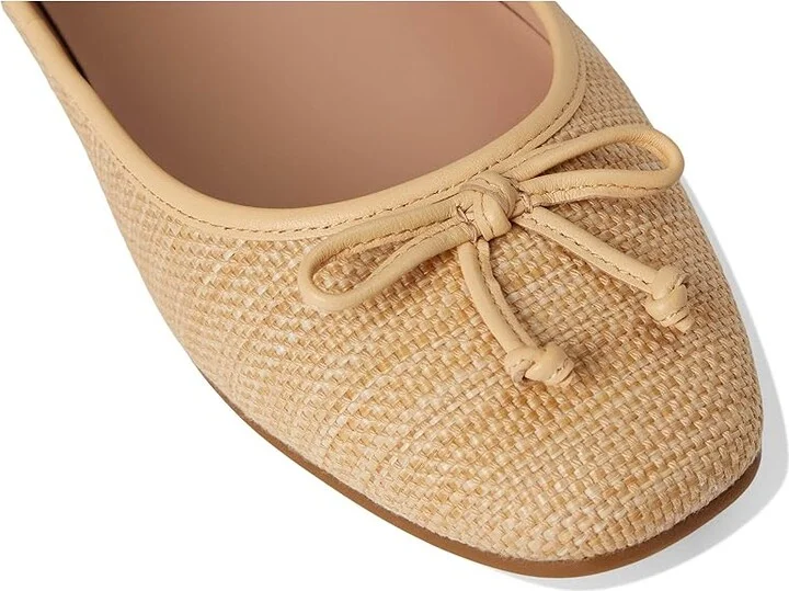 Cole Haan Yara Soft Ballet Women's Flat Shoes Raffia : 10 B - Medium, Leather - Image 7