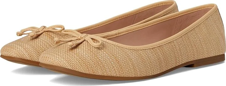 Cole Haan Yara Soft Ballet Women's Flat Shoes Raffia : 10 B - Medium, Leather