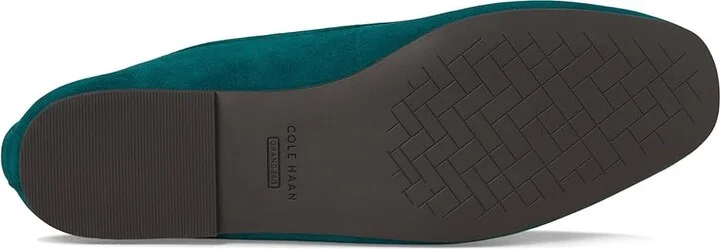 Cole Haan Yara Soft Ballet Women's Flat Shoes Rainforest Suede : 8 B - Medium, Leather - Image 3
