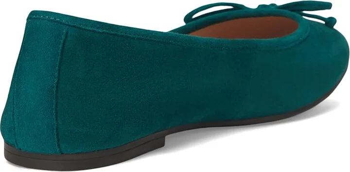 Cole Haan Yara Soft Ballet Women's Flat Shoes Rainforest Suede : 8 B - Medium, Leather - Image 4
