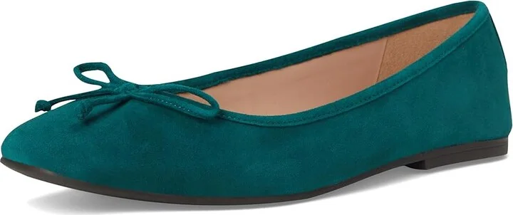 Cole Haan Yara Soft Ballet Women's Flat Shoes Rainforest Suede : 8 B - Medium, Leather - Image 5