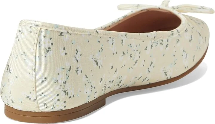Cole Haan Yara Soft Ballet Women's Flat Shoes Vanilla Custard Floral Print Textile : 8.5 B - Medium, Leather - Image 4