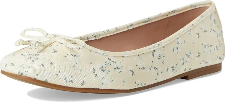 Cole Haan Yara Soft Ballet Women's Flat Shoes Vanilla Custard Floral Print Textile : 8.5 B - Medium, Leather - Image 5