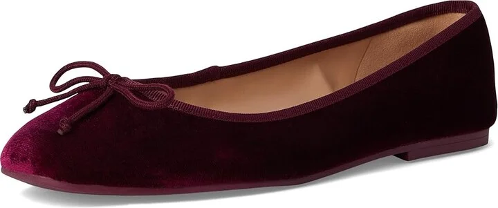 Cole Haan Yara Soft Ballet Women's Flat Shoes Wine Velvet : 9.5 B - Medium, Leather - Image 5