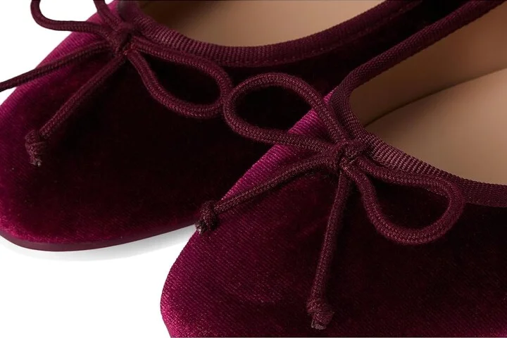 Cole Haan Yara Soft Ballet Women's Flat Shoes Wine Velvet : 9.5 B - Medium, Leather - Image 7