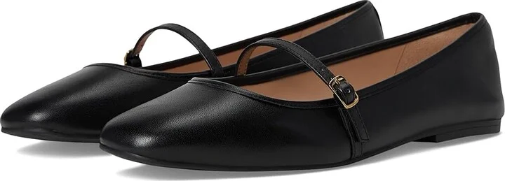 Cole Haan Yelena Maryjane Ballets Women's Flat Shoes Black Leather : 11 B - Medium