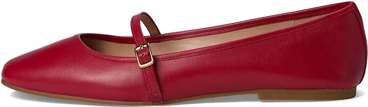 Cole Haan Yelena Maryjane Ballets Women's Flat Shoes Rio Red Leather : 5 B - Medium - Image 6