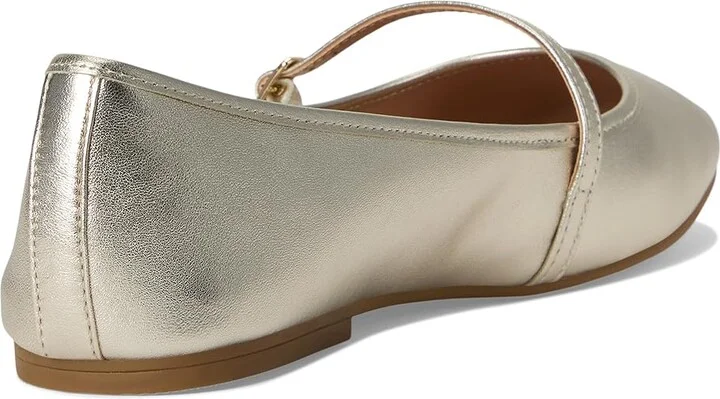 Cole Haan Yelena Maryjane Ballets Women's Flat Shoes Soft Gold Leather : 6.5 B - Medium - Image 4