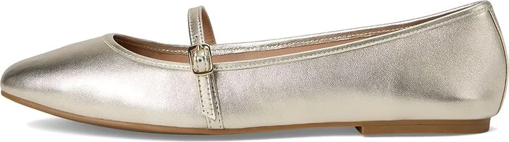 Cole Haan Yelena Maryjane Ballets Women's Flat Shoes Soft Gold Leather : 6.5 B - Medium - Image 6