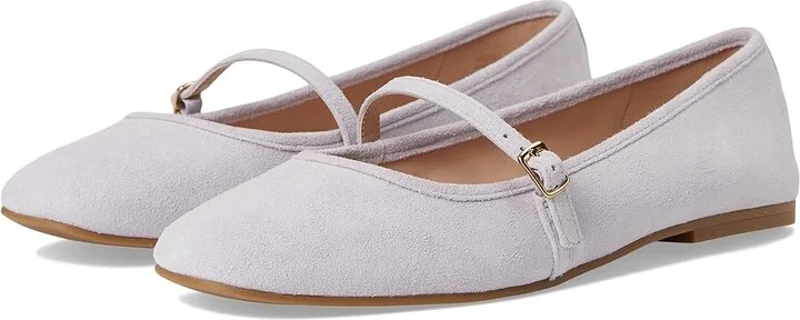 Cole Haan Yelena Maryjane Ballets Women's Flat Shoes Thistle Suede : 8.5 B - Medium, Leather