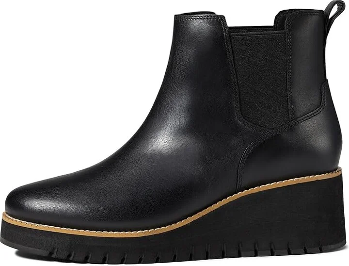 Cole Haan Zerogrand City Wedge Boot Waterproof Women's Shoes Waterproof Black Leather : 10 B - Medium - Image 5