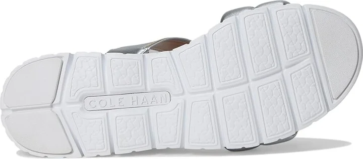 Cole Haan Zerogrand Double Band Sandals Women's Wedge Shoes Silver : 8.5 B - Medium, Leather - Image 3