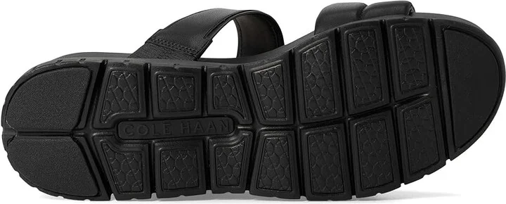 Cole Haan Zerogrand Double Band Slide Sandals Women's Flat Shoes Black/Black : 11 B - Medium, Leather/Rubber - Image 3