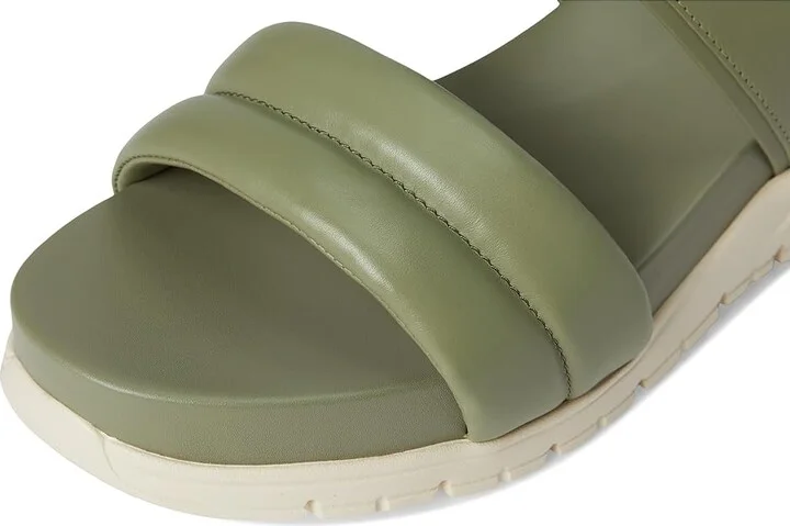 Cole Haan Zerogrand Double Band Slide Sandals Women's Flat Shoes Oil Green/Ivory : 10 B - Medium, Leather/Rubber - Image 7