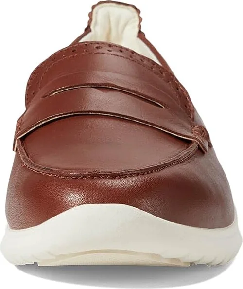 Cole Haan Zerogrand Meritt Leather Loafers Women's Flat Shoes Dark Cuoio/Ivory : 11 B - Medium - Image 5