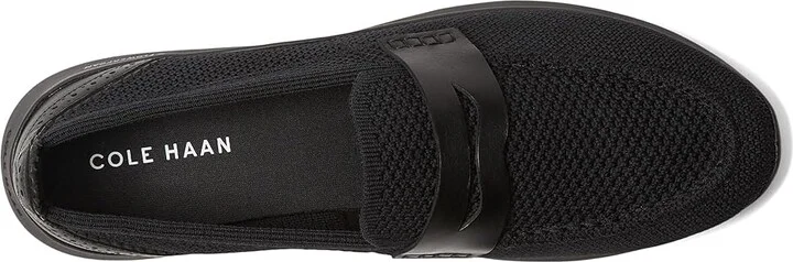 Cole Haan Zerogrand Meritt Stitchlite Loafers Women's Flat Shoes Black Knit/Black : 7.5 C - Wide, Leather - Image 2