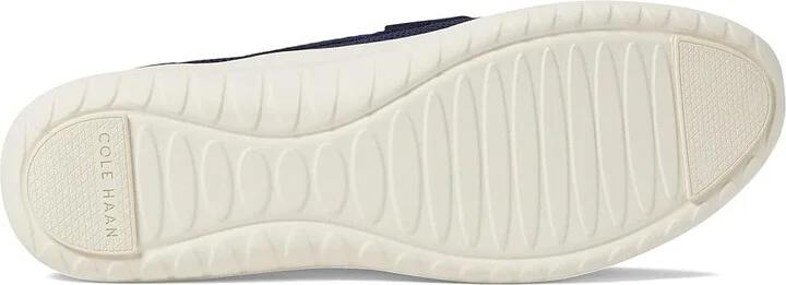 Cole Haan Zerogrand Meritt Stitchlite Loafers Women's Flat Shoes Marine Blue Knit/Ivory : 5.5 B - Medium, Leather - Image 3