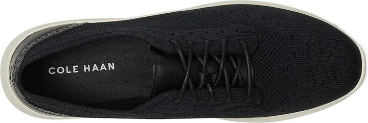 Cole Haan Zerogrand Meritt Stitchlite Oxford Women's Flat Shoes Black Knit/Leather/Ivory : 5.5 B - Medium - Image 2