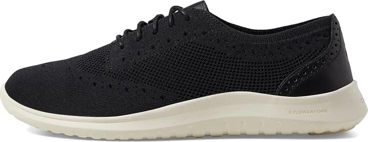 Cole Haan Zerogrand Meritt Stitchlite Oxford Women's Flat Shoes Black Knit/Leather/Ivory : 5.5 B - Medium - Image 6