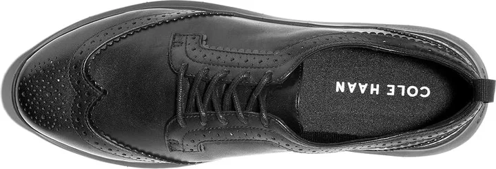 Cole Haan Zerogrand Meritt Wing Tip Oxford Women's Flat Shoes Black/Black : 10 B - Medium, Synthetic - Image 2