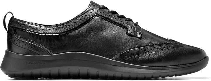 Cole Haan Zerogrand Meritt Wing Tip Oxford Women's Flat Shoes Black/Black : 10 B - Medium, Synthetic - Image 5