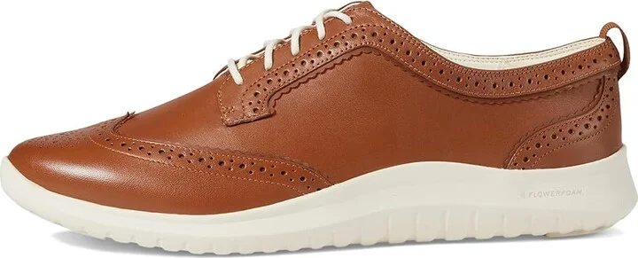 Cole Haan Zerogrand Meritt Wing Tip Oxford Women's Flat Shoes British Tan/Ivory : 5 C - Wide, Synthetic - Image 6