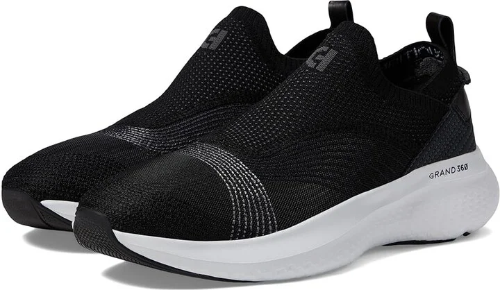 Cole Haan Zerogrand Motion Connect Women's Shoes Black/Gray Pinstripe/Optic White : 7.5 B - Medium, Leather/Rubber