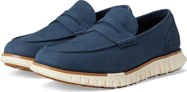 Cole Haan Zerogrand Remastered Penny Loafer Men's Lace-up Boots Big Dipper Nubuck/Natural Tan/Ivory : 11.5 W - Wide