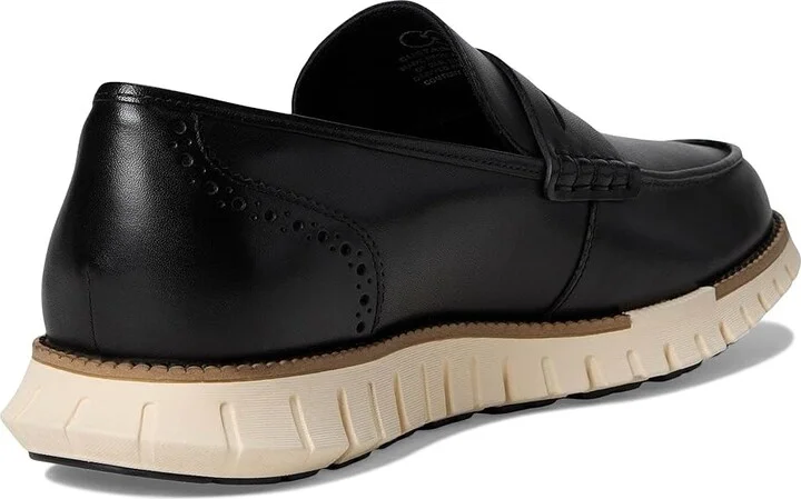 Cole Haan Zerogrand Remastered Penny Loafer Men's Lace-up Boots Black/Natural Tan/Ivory : 7.5 W - Wide - Image 4