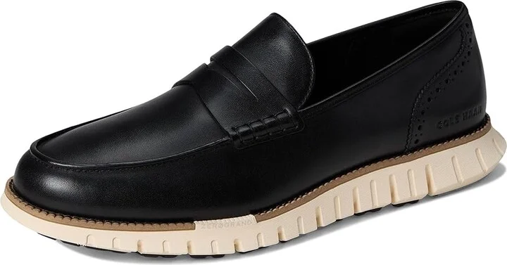 Cole Haan Zerogrand Remastered Penny Loafer Men's Lace-up Boots Black/Natural Tan/Ivory : 7.5 W - Wide - Image 5