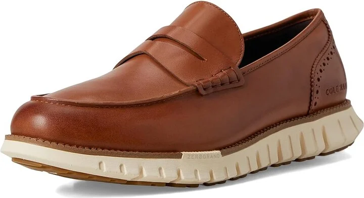 Cole Haan Zerogrand Remastered Penny Loafer Men's Lace-up Boots British Tan/Natural Tan/Ivory : 11 D - Medium - Image 5