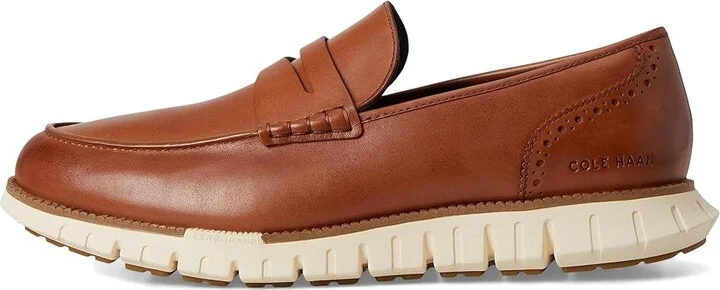 Cole Haan Zerogrand Remastered Penny Loafer Men's Lace-up Boots British Tan/Natural Tan/Ivory : 11 D - Medium - Image 6