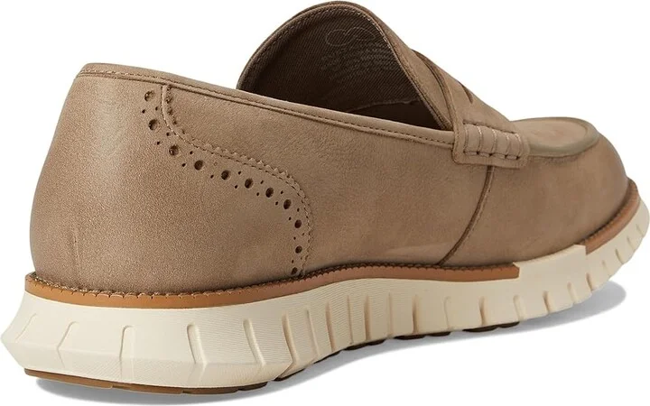 Cole Haan Zerogrand Remastered Penny Loafer Men's Lace-up Boots Dark Latte Nubuck/Natural Tan/Ivory : 7.5 D - Medium - Image 4
