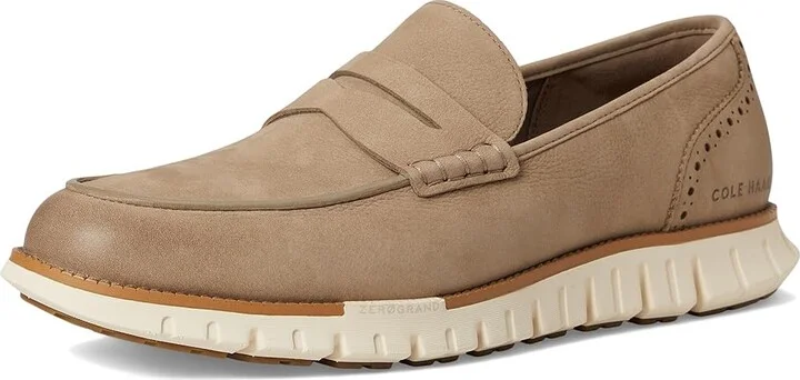 Cole Haan Zerogrand Remastered Penny Loafer Men's Lace-up Boots Dark Latte Nubuck/Natural Tan/Ivory : 7.5 D - Medium - Image 5